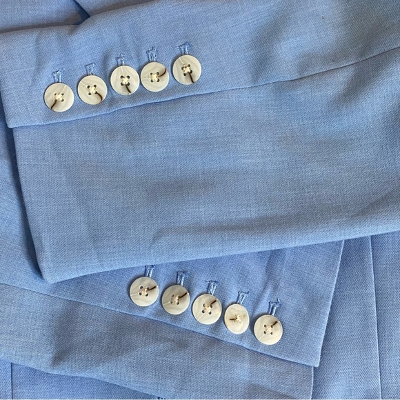 Anthropologie Maeve Oversized Blue Blazer Shoulder Pad Size XS/S - Picture 11 of 16